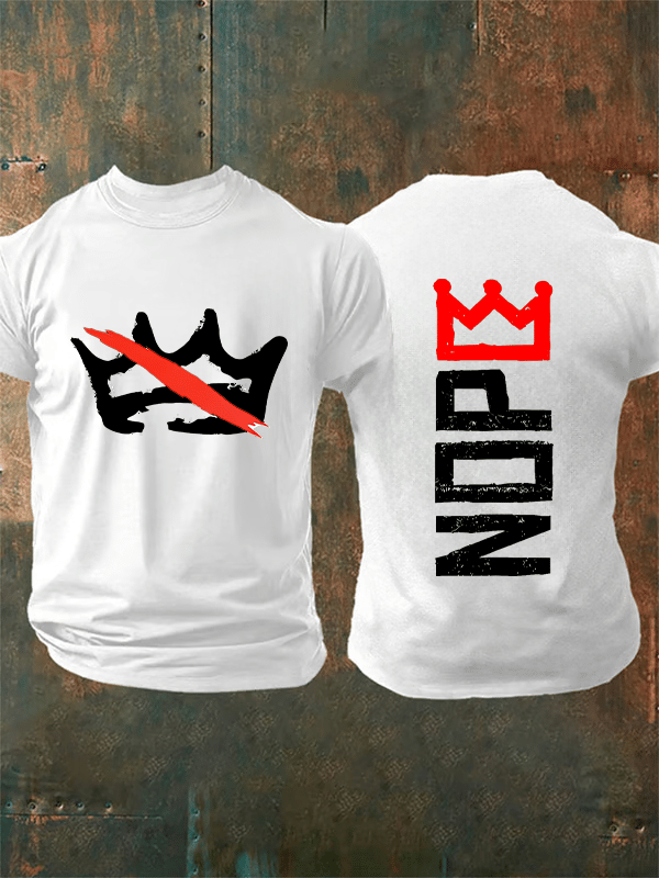 🔥Buy 3 Get 15% Off🔥Men's Nope, No Kings In America Print T-shirt