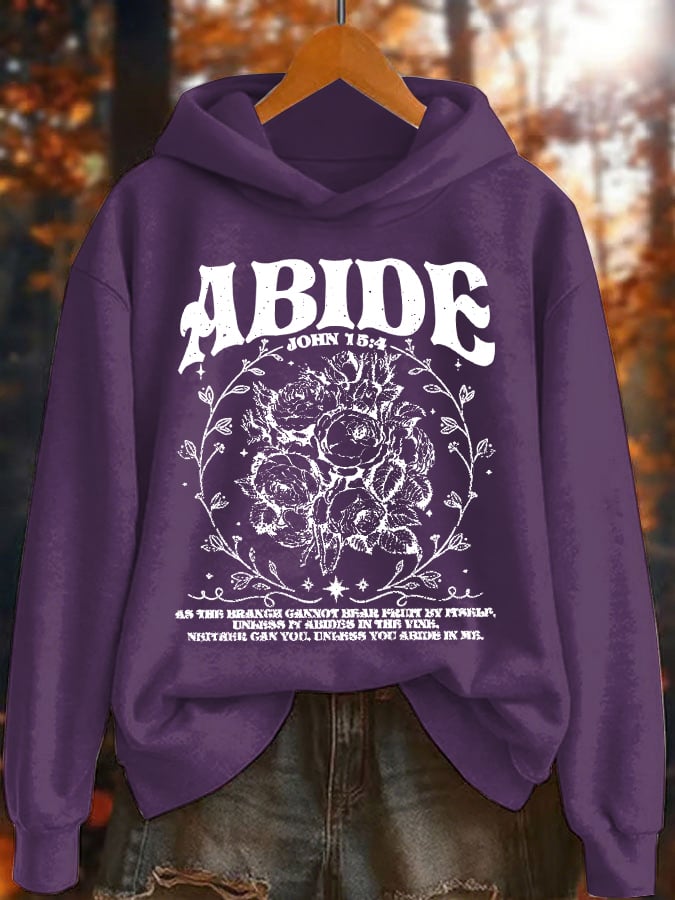 Women's John 15:4 Print Hoodie