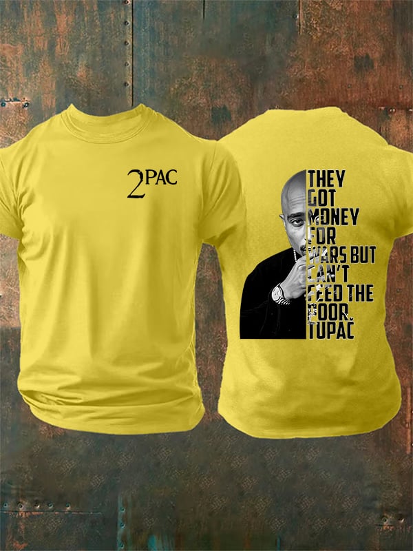 🔥Buy 3 Get 15% Off🔥Men's 2Pac Rapper Print T-Shirt