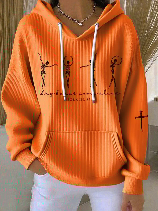 Women's Faith Print Casual Hoodie