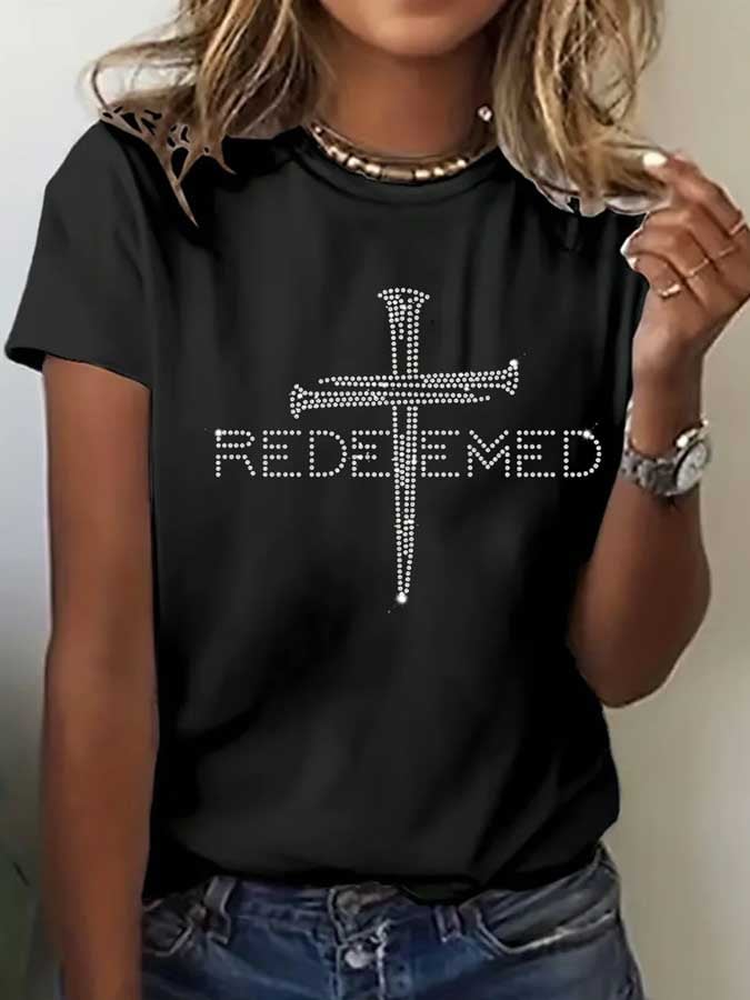 Women's Faith Print Casual T-shirt