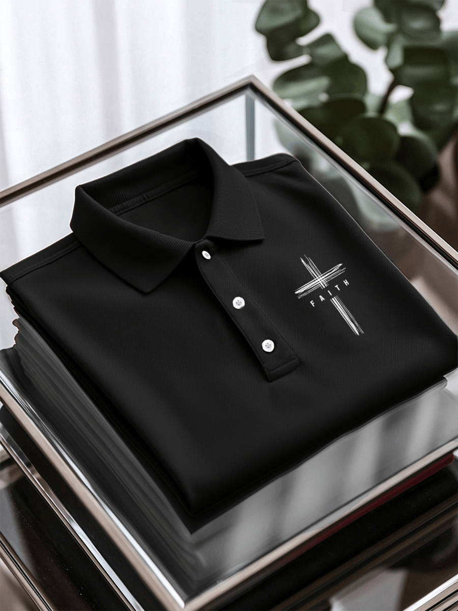 🔥Buy 3 Get 15% Off🔥Men's Faith Printed Casual Polo Shirt