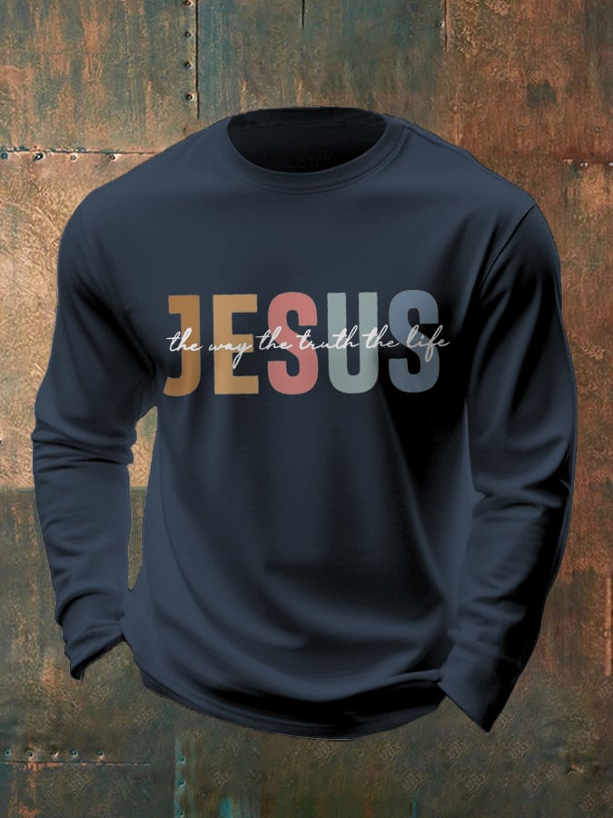 🔥Buy 3 Get 15% Off🔥Men's Casual Faith Long-Sleeved T-Shirt
