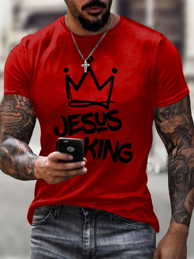 Men'S Casual Faith Short-Sleeved T-Shirt