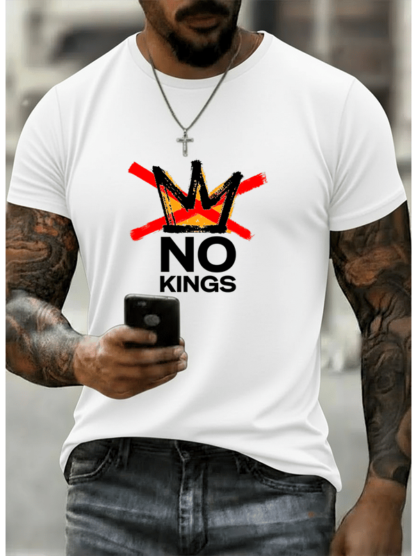🔥Buy 3 Get 15% Off🔥Men's No Kings in America print T-Shirt