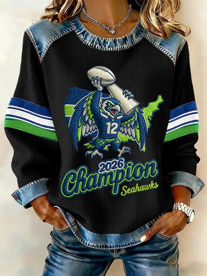 Women's Rugby Print Sweatshirt