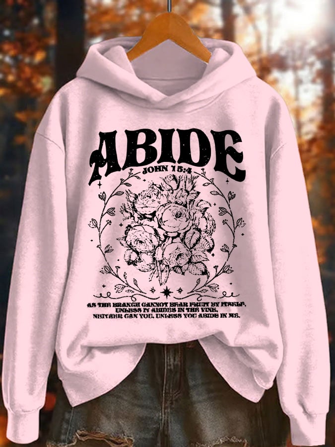 Women's John 15:4 Print Hoodie