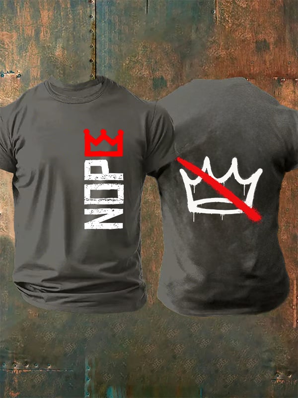 🔥Buy 3 Get 15% Off🔥Men's Nope, No Kings In America Print T-shirt