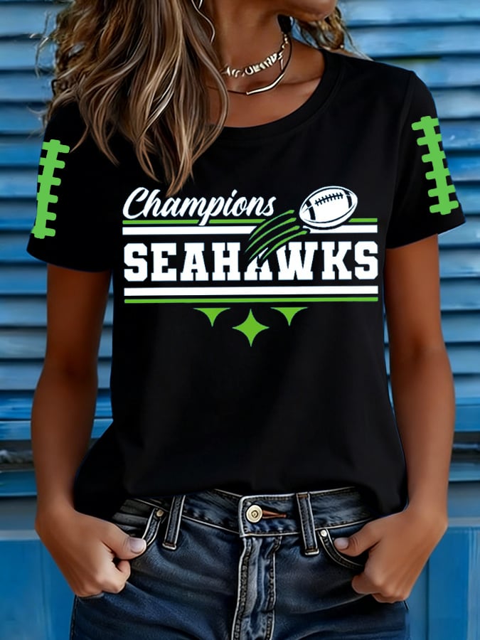 Women's Football Print T-shirt