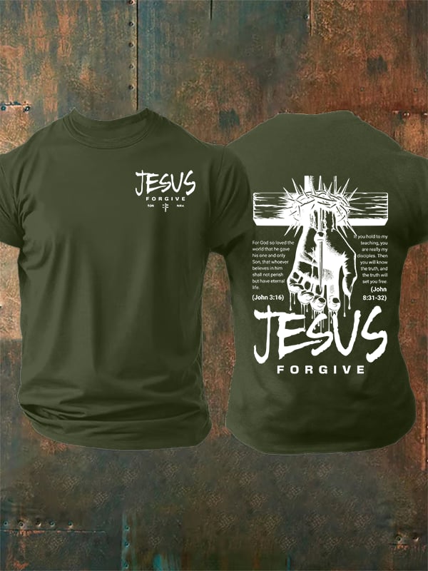 Men's Jesus Loves You Chirtsian printing T-Shirt