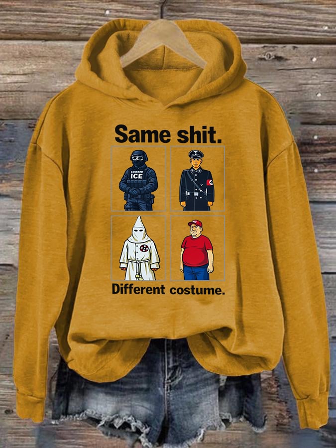 🔥Buy 3 Get 15% Off🔥Women's Same shit Different costume Print Hoodie