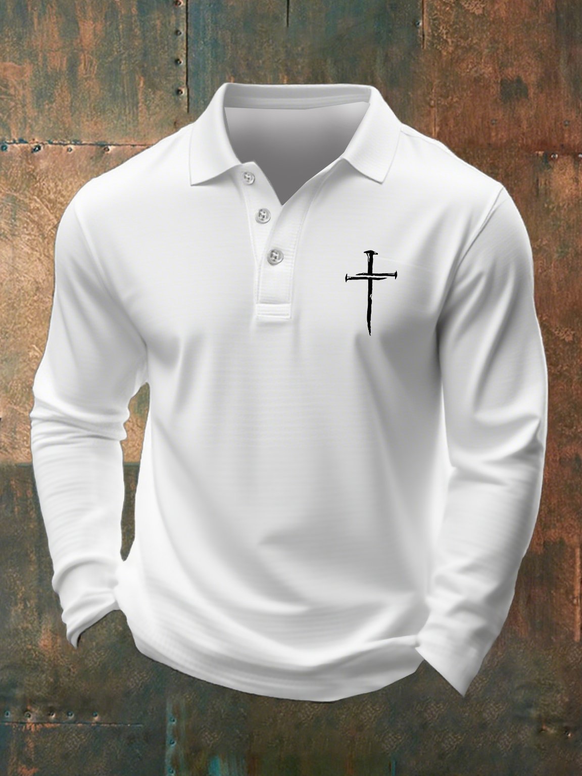 Men's Casual Faith Long Sleeve Polo