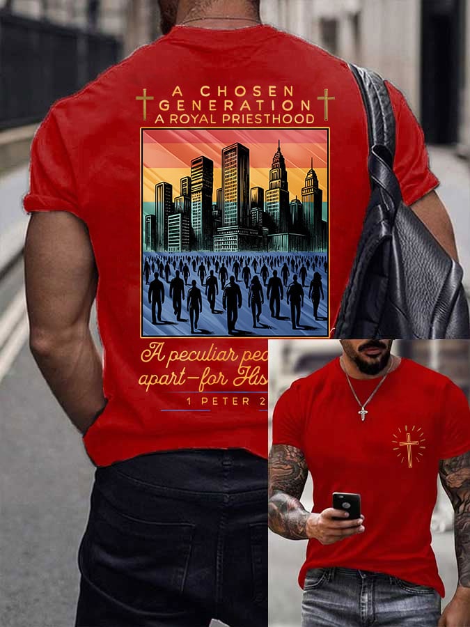 🔥Buy 3 Get 15% Off🔥Men's A Chosen Generation A Royal Priesthood Printed Shirt