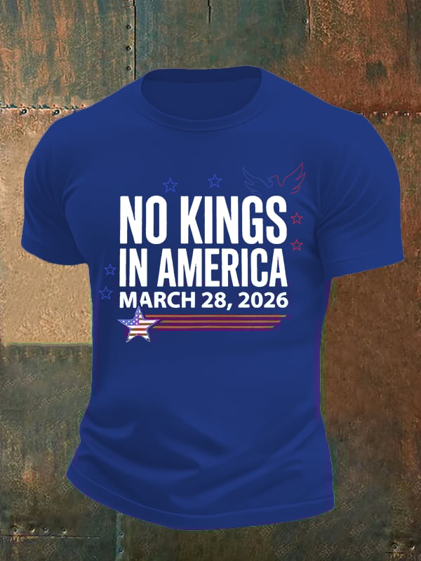 🔥Buy 3 Get 15% Off🔥Men's NO KINGS IN AMERICA Print T-Shirt