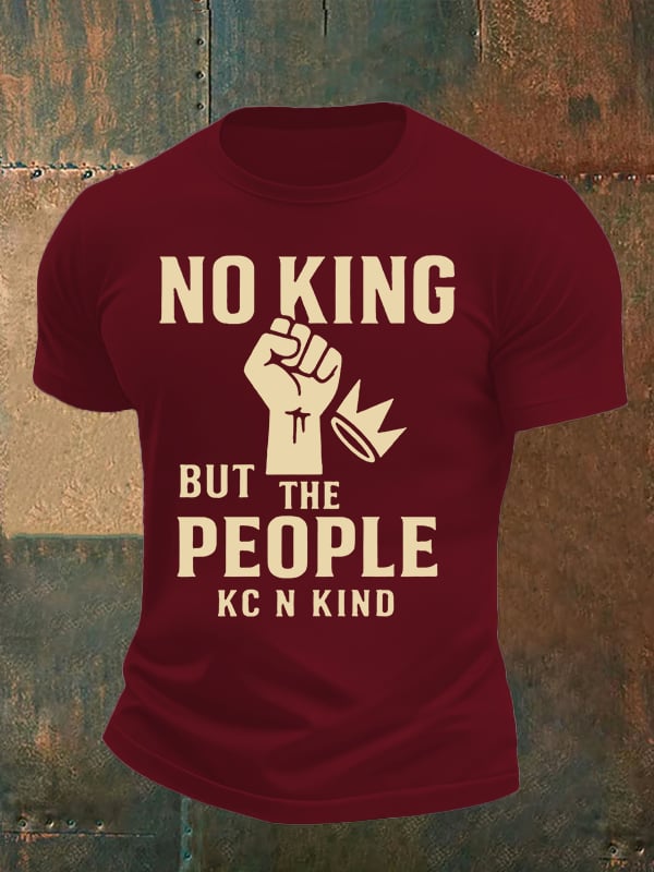 🔥Buy 3 Get 15% Off🔥Men's no king but the people KC N kind print T-Shirt