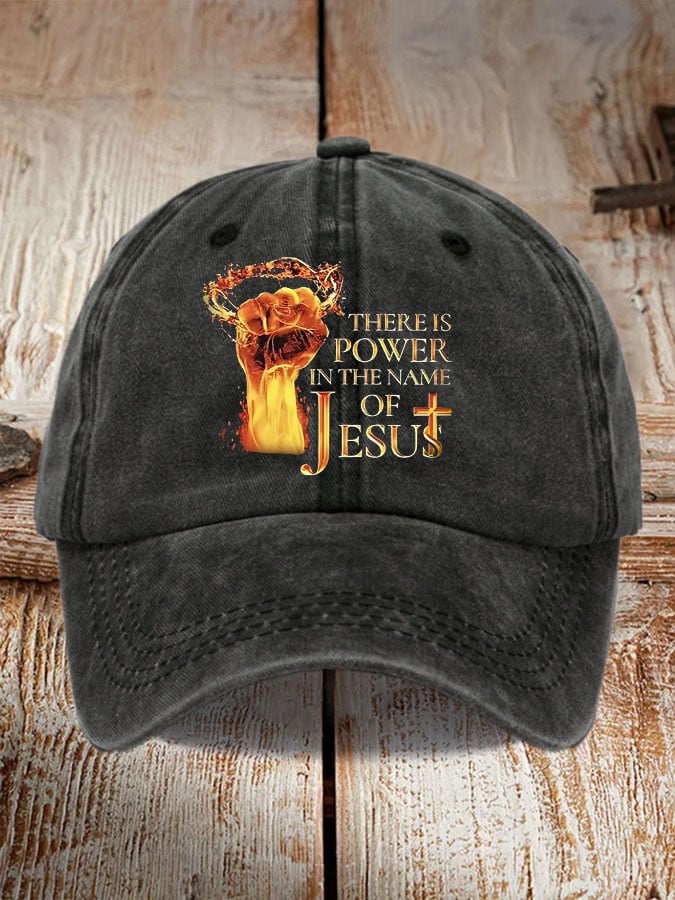 Unisex There's Power In The Name Of Jesus Baseball Cap