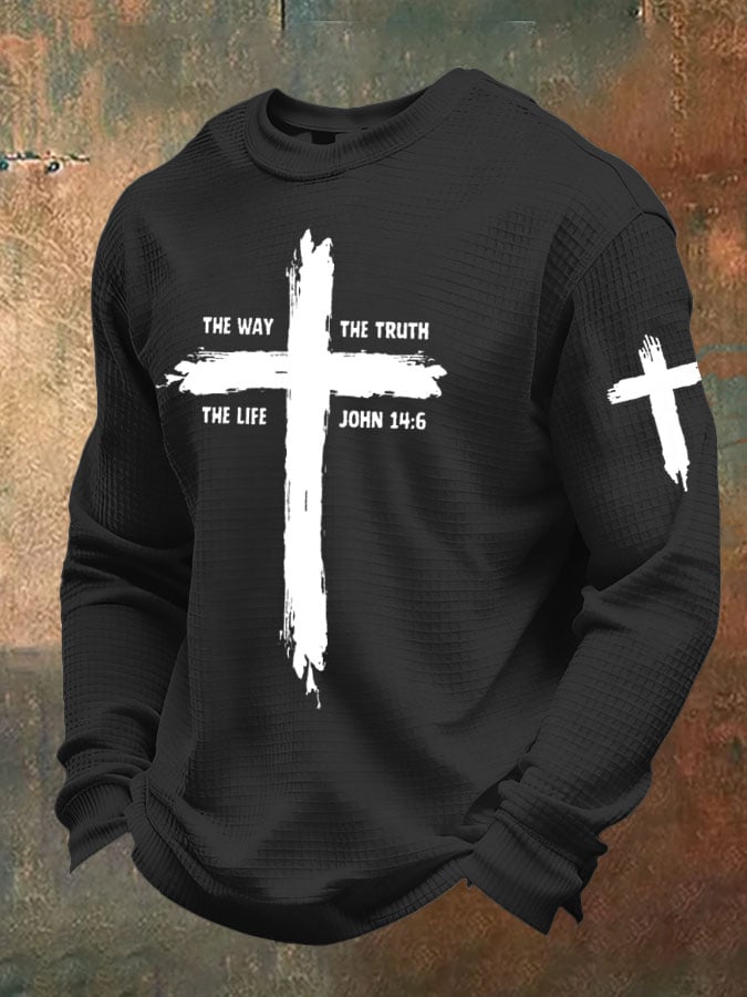 Men's Jesus The Way The Truth The Life Waffle T-Shirt