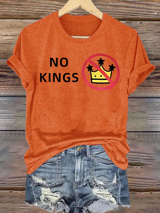 🔥Buy 3 Get 15% Off🔥Women's NO KINGS Print T-Shirt
