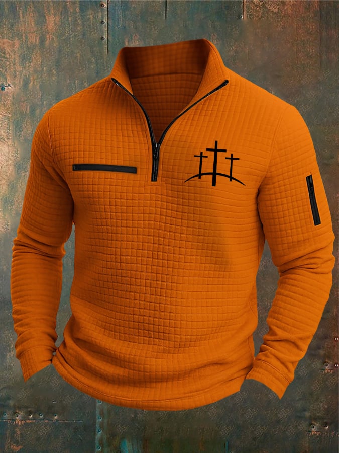 🔥Buy 3 Get 15% Off🔥Men's Casual Retro Checkered Jacquard Contrast Color Sweatshirt