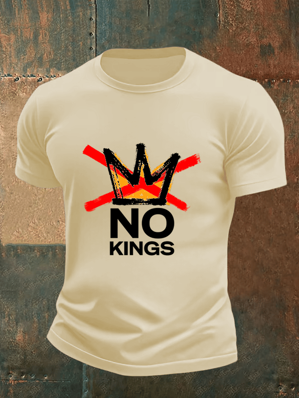 🔥Buy 3 Get 15% Off🔥Men's no kings in America print T-Shirt