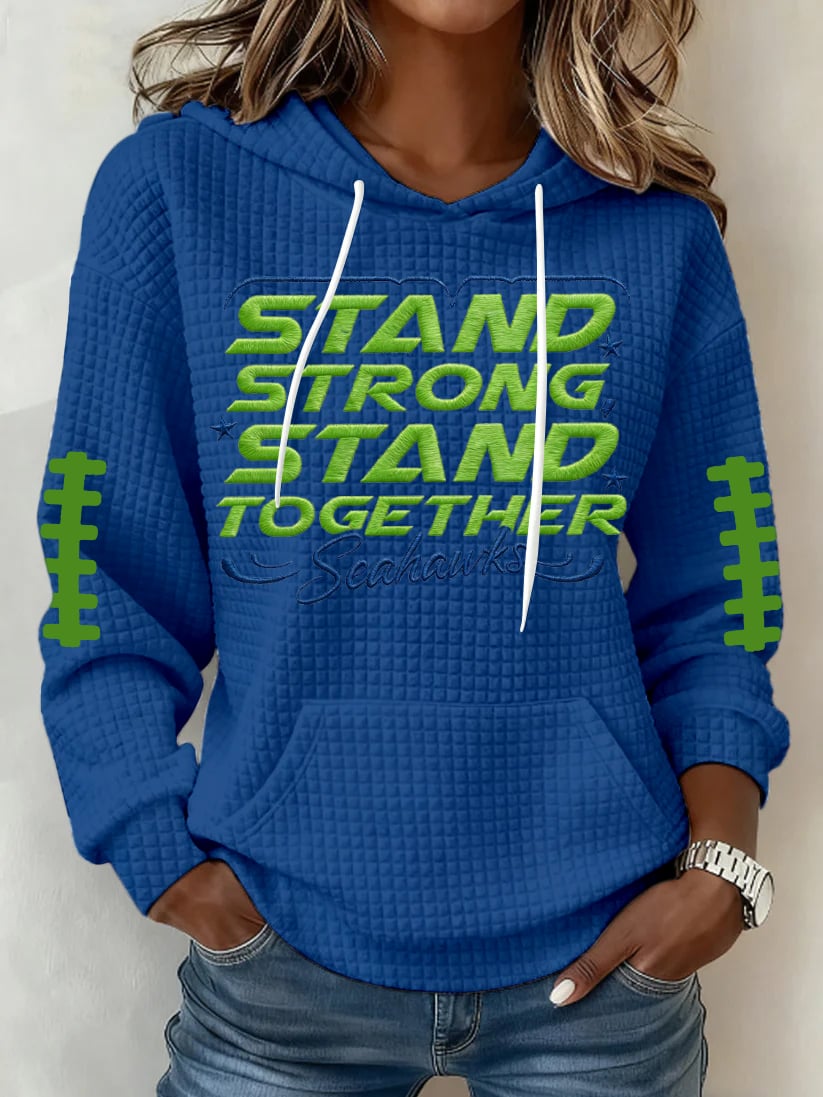 Women's Football Print Hoodie Sweatshirt