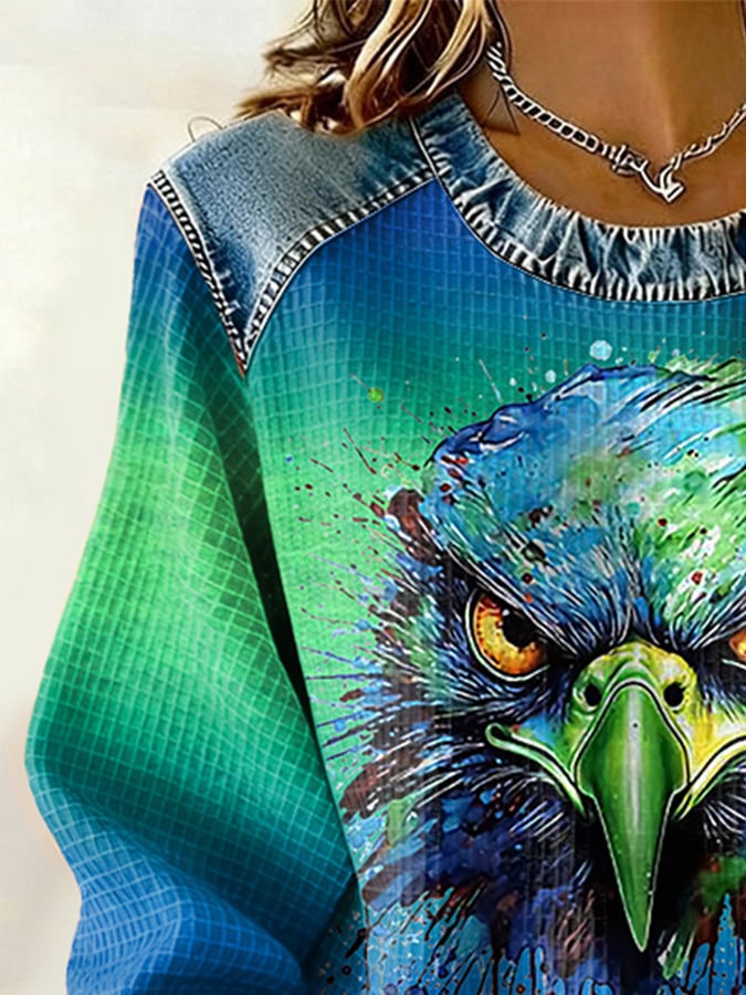 Women's Football Print Sweatshirt