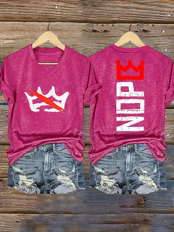 🔥Buy 3 Get 15% Off🔥Women's Nope, No Kings In America Print T-shirt