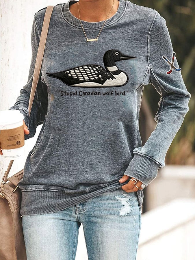 Women's Hockey Romance Print Casual Sweatshirt