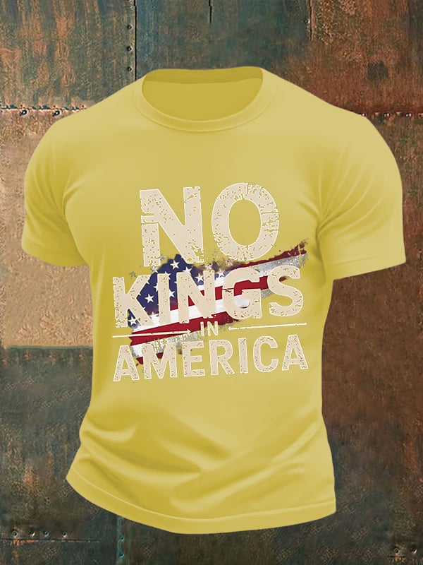 🔥Buy 3 Get 15% Off🔥Men's no kings in America print T-Shirt