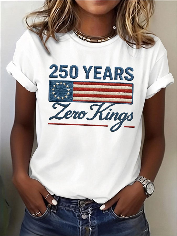 🔥Buy 3 Get 15% Off🔥Women's No Kings Print T-Shirt