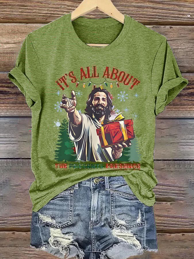 It's All About The Presence Christian Christmas T-Shirt
