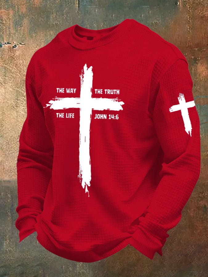 Men's Jesus The Way The Truth The Life Waffle T-Shirt