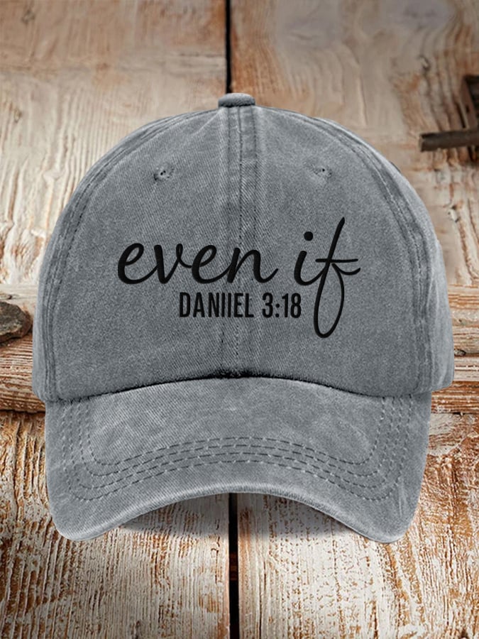 Unisex Even If Print Baseball Cap