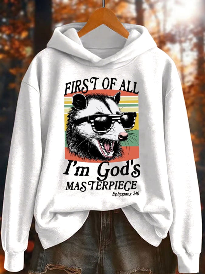 Women's Faith Letters Print Hoodie