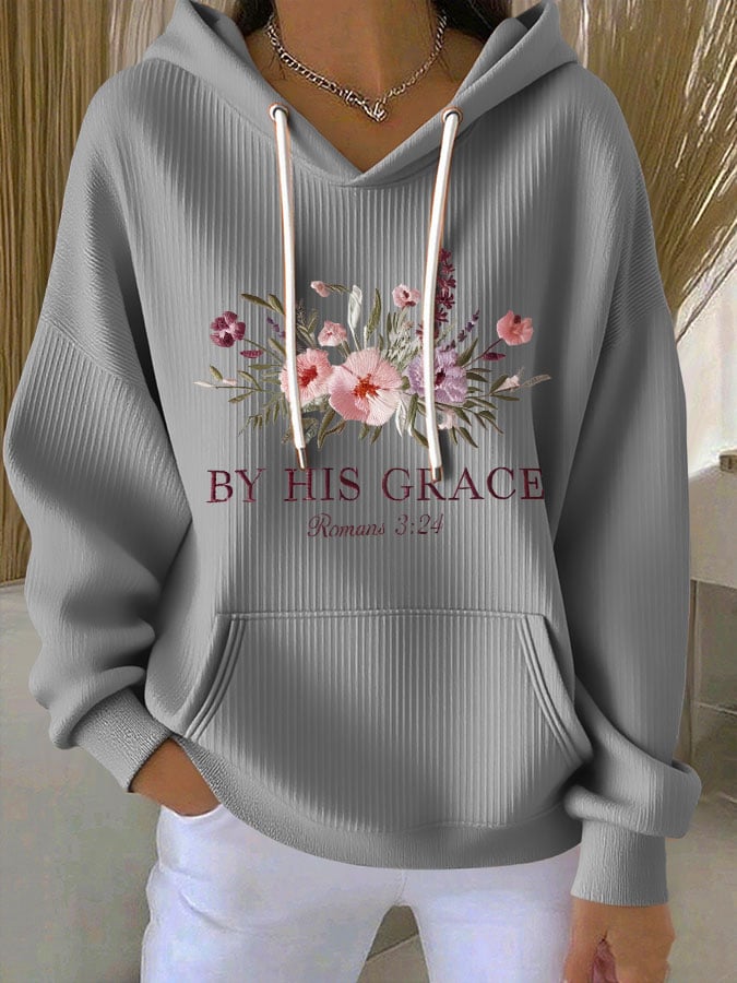 Women's Faith Print Casual Hoodie