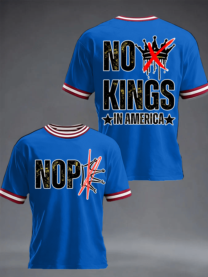 🔥Buy 3 Get 15% Off🔥Men's "NO KINGS IN AMERICA" Casual T-shirt