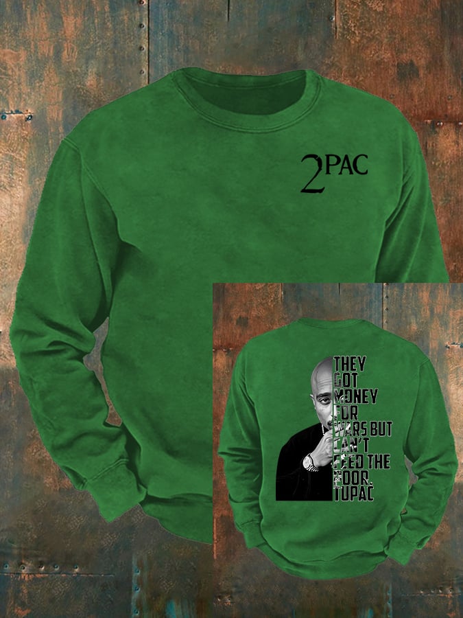🔥Buy 3 Get 15% Off🔥Men's 2Pac Rapper Print Sweatshirt