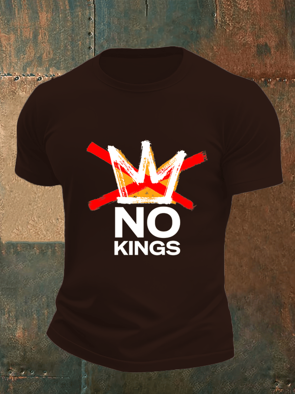 🔥Buy 3 Get 15% Off🔥Men's no kings in America print T-Shirt