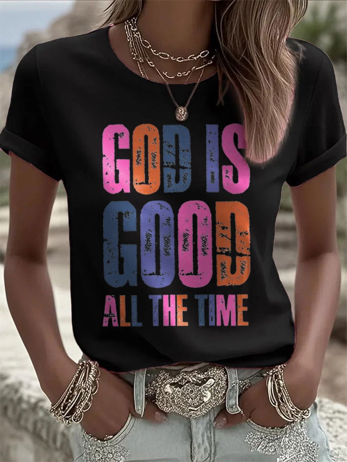 Women's Faith Printed Casual T-Shirt