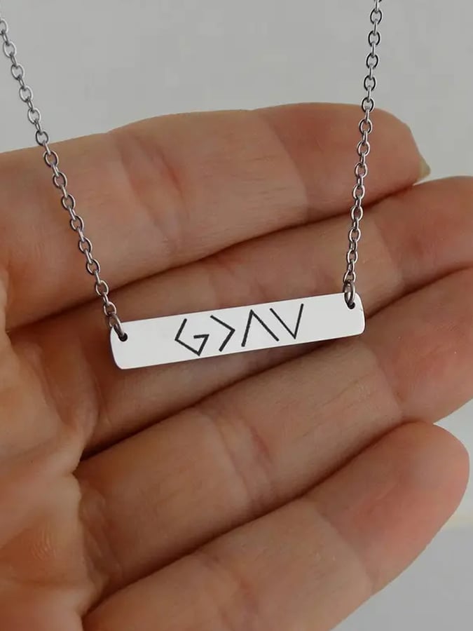 Women's God Is Greater Than The Highs And Lows Necklace