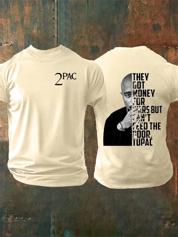 🔥Buy 3 Get 15% Off🔥Men's 2Pac Rapper Print T-Shirt