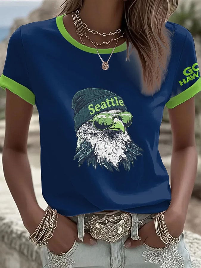 Women's Football Print T-Shirt