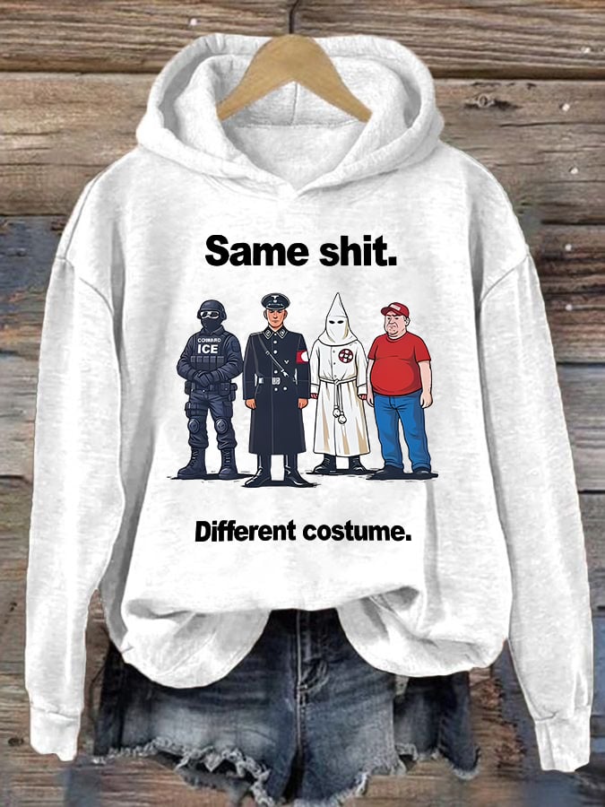 🔥Buy 3 Get 15% Off🔥Women's Same shit Different costume Print Hoodie