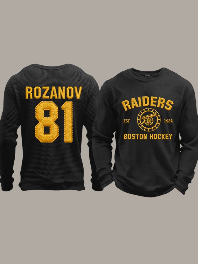 Men's Stupid Canadian wolf bird Print Long-Sleeved T-Shirt