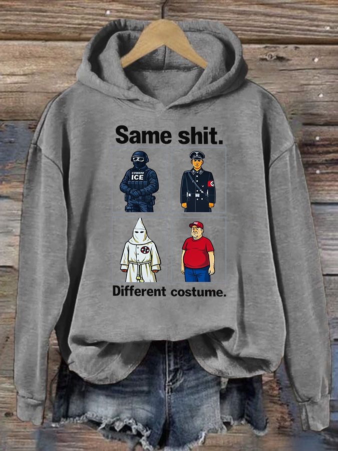 🔥Buy 3 Get 15% Off🔥Women's Same shit Different costume Print Hoodie