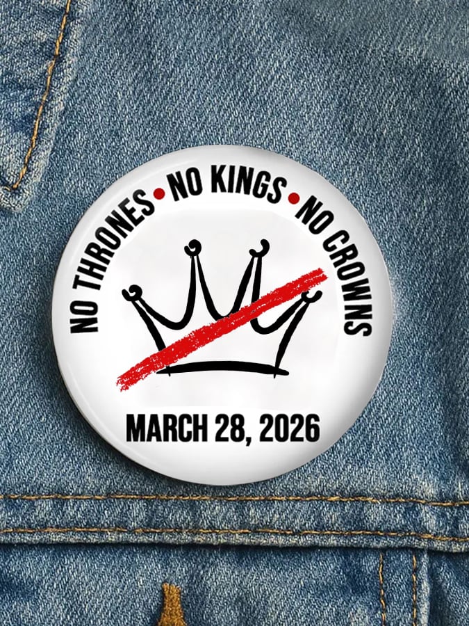 Unisex No Kings Button