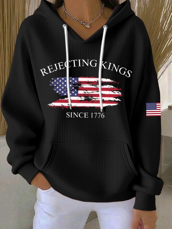 🔥Buy 3 Get 15% Off🔥Women's Casual FDT REJECTING KINGS SINCE 1776 Hoodie