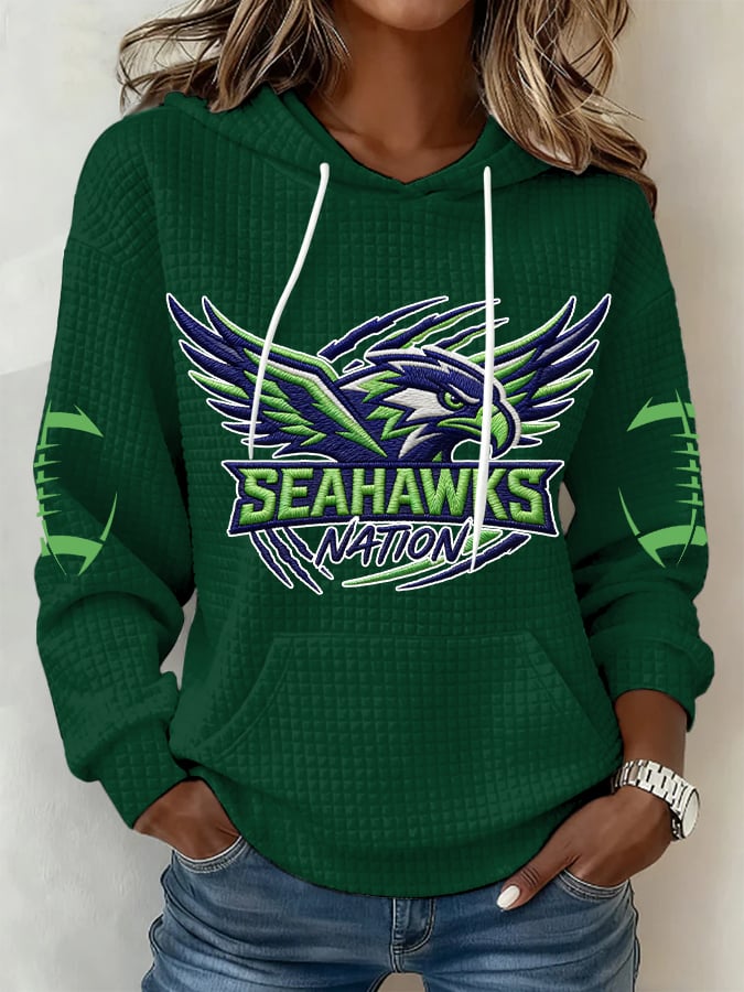 Women's Football Print Casual Sweatshirt