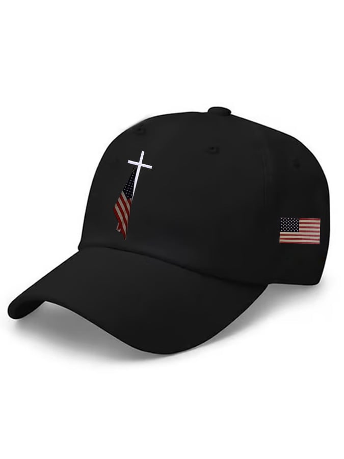 🔥Buy 3 Get 15% Off🔥Unisex Flag Cross Print Baseball Cap
