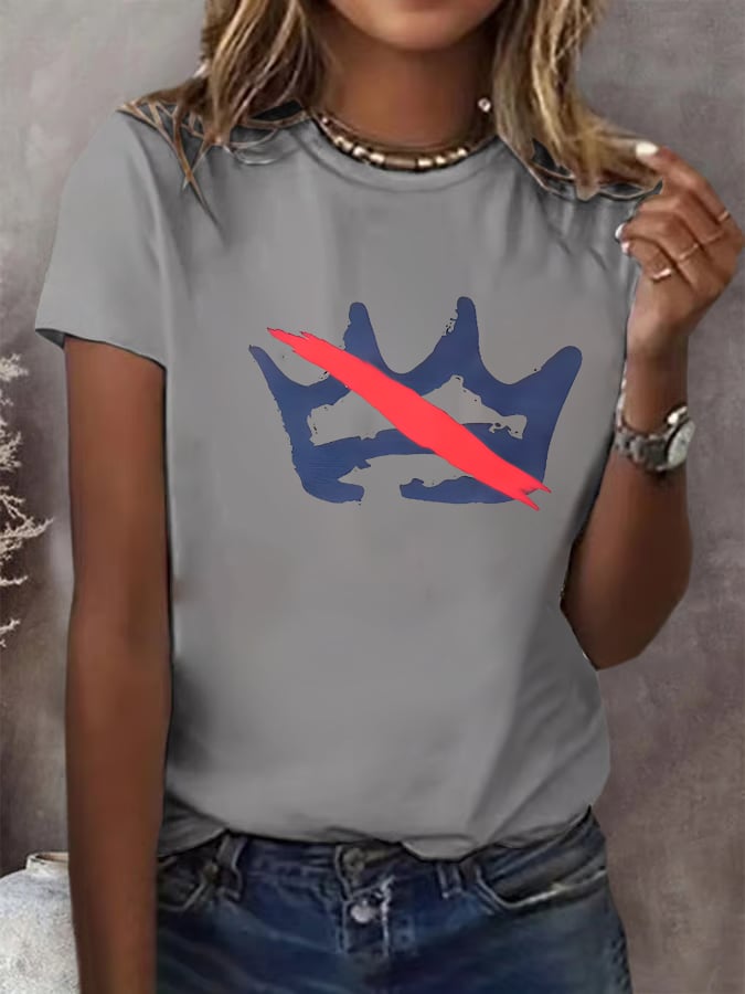 🔥Buy 3 Get 15% Off🔥Women's America has no kings Printed Casual T-Shirt